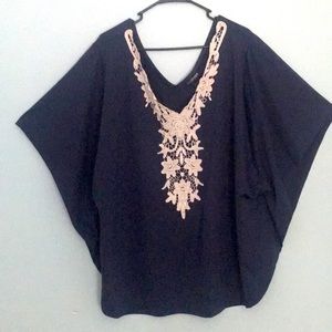 Women’s Lane Bryant Navy Blue Tunic, Plus Size 26/28